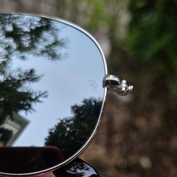 Ray-Ban Aviator Silver Mirrored Lenses and Metal Frame RB3025 Sunglasses. 55 21 - Picture 5 of 7